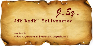 Jáksó Szilveszter névjegykártya